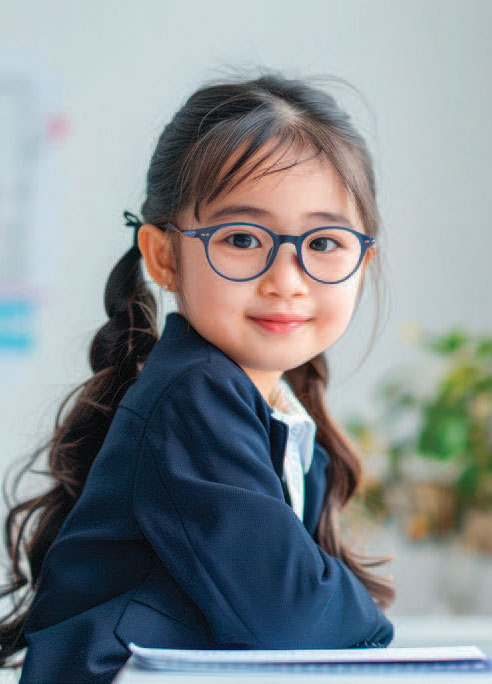 Child sitting at a desk